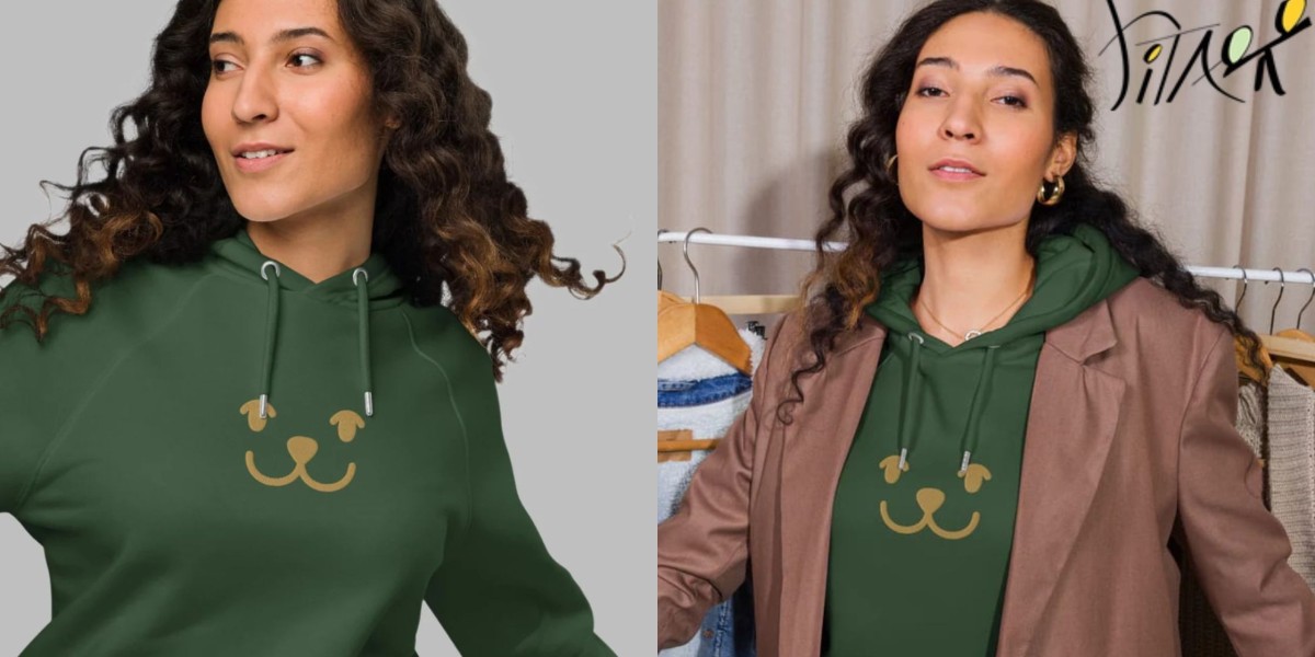 Fitatoo Smile Eco Raglan Hoodie Sustainable Streetwear in the UK